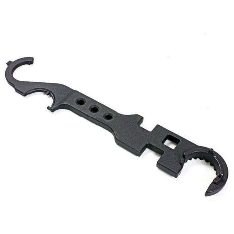 Herramienta de campo para exteriores - Llave multifunción negra - Llave de tornillo de acero de alta dureza (1/4)