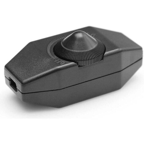 Dimmer LED 1-60w dimmerabile (dimmer rotativo) LED dimmerabile, on/off, 220-230v, interruttore in linea CE, nero (1/3)