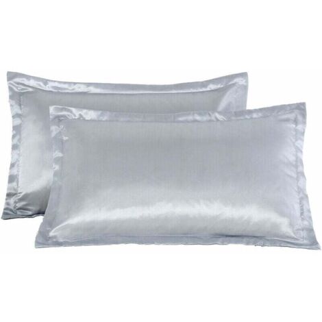 FLCA - Federa corpicuscino in 100% seta di gelso, ottima per pelle e capelli, con cerniera nascosta, lato posteriore in cotone, dimensioni standard 19 momme