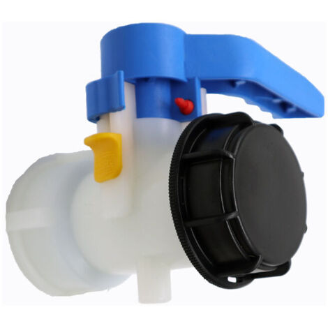 Valvola per serbatoio IBC da 1000 litri, valvola a farfalla in plastica integrata da 2"/62 mm, DN50 (62 mm) (1/3)