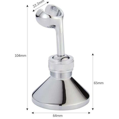 Supporto Doccia Regolabile In Acciaio Inox - Girevole 360°, Universale, Da Parete, Con Viti Di Fissaggio (Nero)