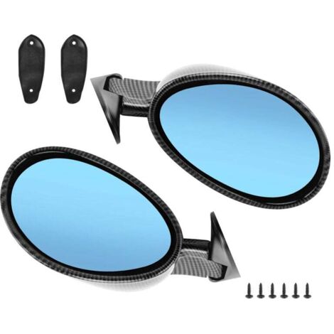 Espejo retrovisor de puerta estilo California para coche clásico, izquierdo y derecho, estilo retro, con aspecto de fibra universal mate vintage (1/4)