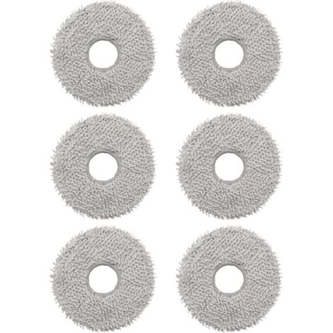 3 Panni In Microfibra Per Mocio Piatto, 33x12,4 Cm, Lavabili E Riutilizzabili, Bianco E Grigio, Assorbenti E Compatibili Con Varie Marche