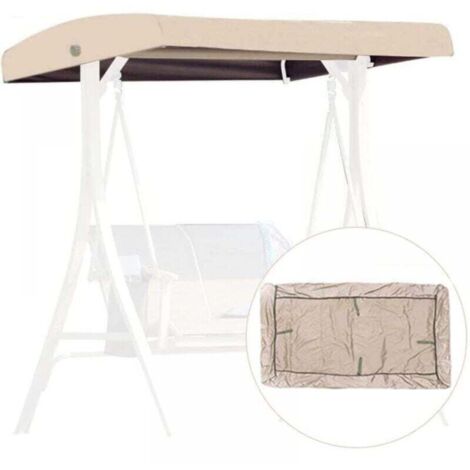 Telo di ricambio per altalena, 191x120x23 cm, telo di ricambio per altalena a 3 posti, tetto per altalena da giardino, telo di copertura impermeabile per giardini e terrazze con altalena (dimensioni: