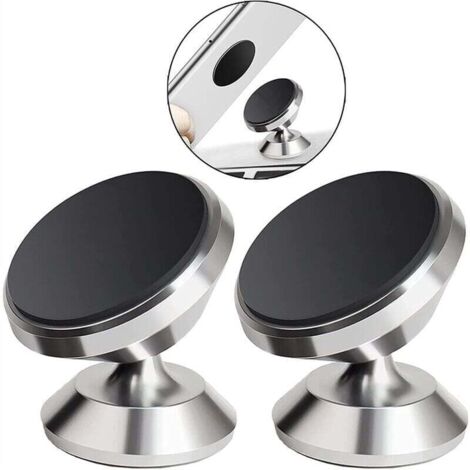 Support de Téléphone de Voiture Navigation Fixe Magnétique Magnétique Fournitures de Voiture Type de Ventouse Pâte Universelle-Argent 2 Pièces (1/4)
