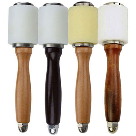 Martillo de nailon, mango de madera, 340 g, para cuero y tallado. (1/4)