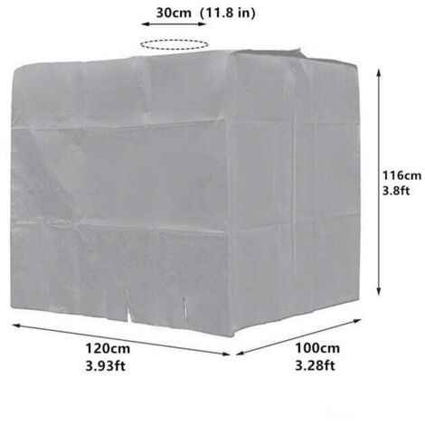 Copertura Per Serbatoio IBC Da 1000 Litri: Telone Protettivo 120x100x116 Cm In Tessuto 210D, Colore Nero