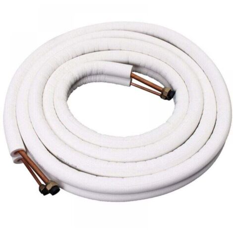 Tubo in rame isolato 1/4'' 3/8'' Tubi flessibili per condizionatori d'aria Raccordi Coppia Tubo a spirale - 4M