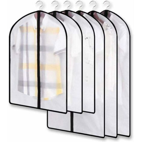 Altro contenitore, borsa porta abiti trasparente antitarme, borsa porta abiti antitarme, set di coperture antipolvere per indumenti, ideale per proteggere i vestiti nell'armadio, camicie e (1/4)