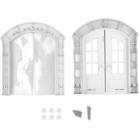 Porta Gatti Interna Senza Battente Caremyworld – Bianco, Passaggio Sicuro Fino A 10 Kg, Installazione Facile
