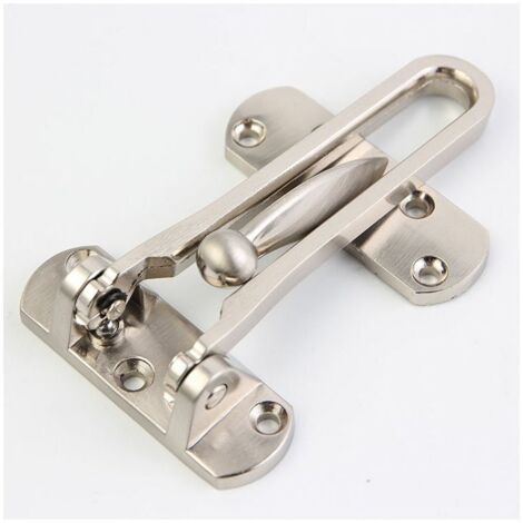 2Pack Entrebailleur de Sécurité Porte Acier Fenêtre Garde Verrou Porte d'Entrée Sans Chaîne Loquet de Verrouillage Pour Fenêtre Porte, Empêche l'Entrée Par Effraction (1/4)