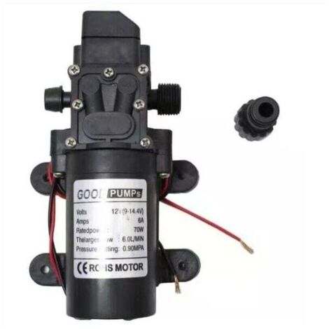 Pompa elettrica autoadescante a membrana ad alta pressione da 12 V CC per la pulizia di roulotte, barche, lavaggio e irrigazione del giardino