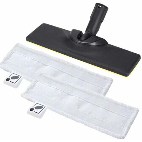Kit spazzola per pavimenti Kärcher per pulitore a vapore nero + 2 nuovi plettri per pavimenti (1/4)