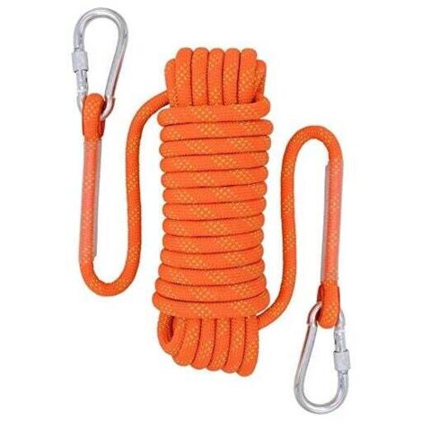 Cuerda de seguridad trenzada de nailon de 10 m, antidesgarro, para montañismo y rescate, de 10 mm de diámetro, para senderismo. (1/4)