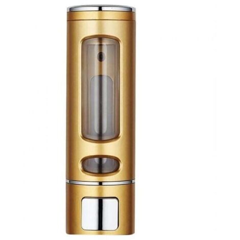 Dispenser di sapone singolo da 400 ml color oro, dispenser di gel doccia a parete, barattolo di sapone, accessori per articoli da toeletta da bagno