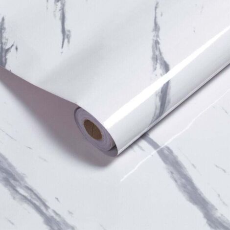 ALOVZE Pellicola autoadesiva per PVC 500x61 cm (Marmorizzata - Bianca) (1/4)