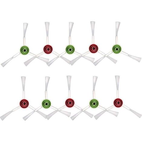 (10 Pièces) T20 Omni Rechange pour Brosse Latérale Compatibles avec ECOVACS DEEBOT T20 Omni / T20e Omni/ X1 Omni/ X1 Omni (Blanc) (1/4)