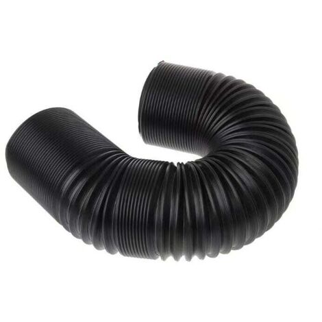 Tubo de admisión de aire frío universal para turbo de coche, diámetro interior ajustable de 76 mm/3 pulgadas, kit de manguera de inducción flexible, color negro, longitud de 25 cm a 1 m. (1/4)