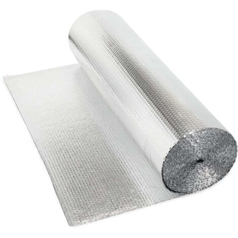 ALOVZE foglio isolante bifacciale in foglio di alluminio, foglio isolante termoflessibile, foglio isolante 1x10m 3-4mm (10㎡) (1/4)