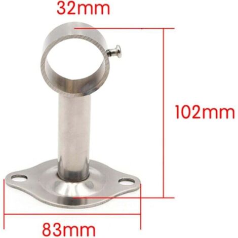 Gudui - Staffe per bastone per tende (bianco, 3p doppio foro