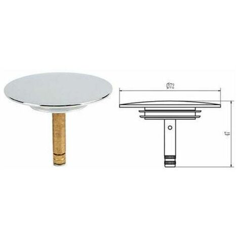 Tappo In Gomma Per Vasca Da Bagno Boutte - Forma Conica Diametro 45-47 Mm, Con Catena 60 Cm - 3