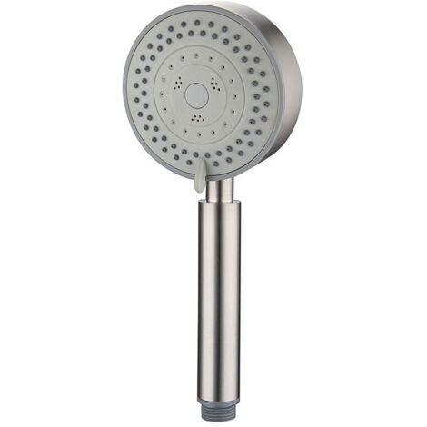 Cabezal de ducha de alta presión de acero inoxidable 304, cabezal de ducha de mano de 5 modos con botón de interruptor, ducha de baño de alta presión y fácil instalación. (1/4)