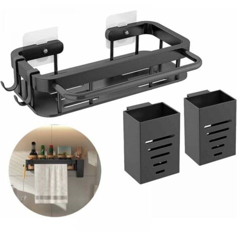 Organizador de fregadero de acero inoxidable, soporte para esponja de cocina, cesta de almacenamiento para esponja, apto para cocina, soporte para esponja de cocina con 2 soportes para palillos (1/4)