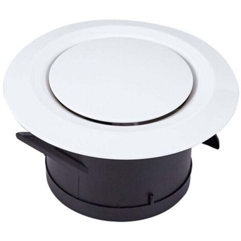 Motoforti Uscita Aria Condizionata Rotonda Universale Per Camper, RV, Barca, Yacht - Diametro Tubo 7,3 Cm, Plastica Nera