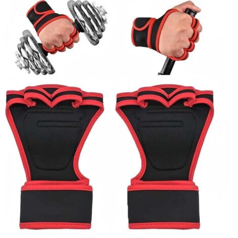 Guantes deportivos para levantamiento de pesas, 2 unidades, para fortalecer el agarre y proteger la palma y la muñeca. Ideales para gimnasio, entrenamientos, gimnasia y dominadas. (1/4)