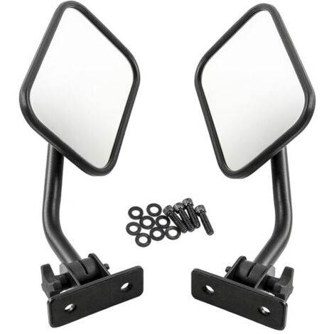 Espejos laterales rectangulares para Jeep Wrangler, de liberación rápida, compatibles con 4x4 (1/4)