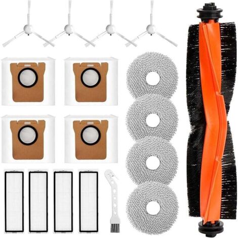 Accessoires de Rechange Compatibles avec Xiaomi X20+ Robot Aspirateur, Pièces de Rechange 1 Brosse Principale 4 Chiffons 4 Filtres (1/4)