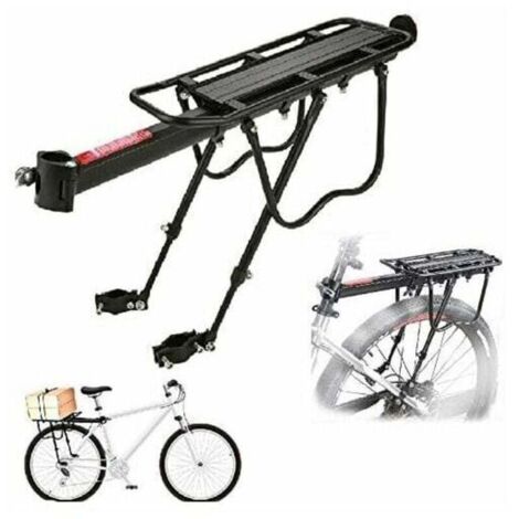 Portaequipajes universal para bicicletas, portaequipajes trasero para bicicletas de montaña, ajustable, de aleación de aluminio, capacidad de carga de 25 kg. (1/4)
