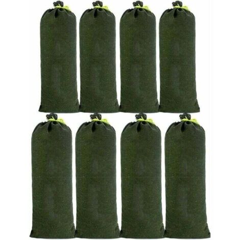 Bolsas de arena de lona antiinundación (8 unidades), modelos mejorados, resistentes a la decoloración, ideales para drenaje en garajes, tiendas, escuelas, estaciones, edificios, fábricas y almacenes,
