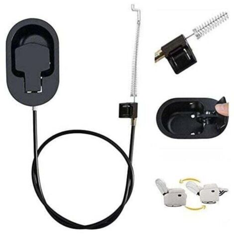 Cable de sofá de aleación de aluminio de 96 cm, mango de repuesto universal para sillón reclinable, repuestos de fácil instalación para sofá, sillón reclinable, sillón relax, color negro
