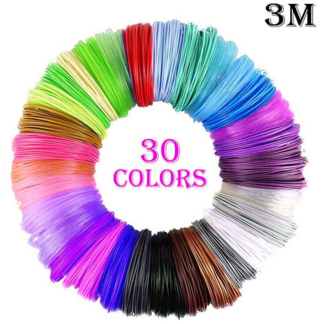 Filamento PLA para bolígrafo 3D, 20 colores, MYNT3D, DeWang, bolígrafo 3D y bolígrafo de impresión 3D, 3 m