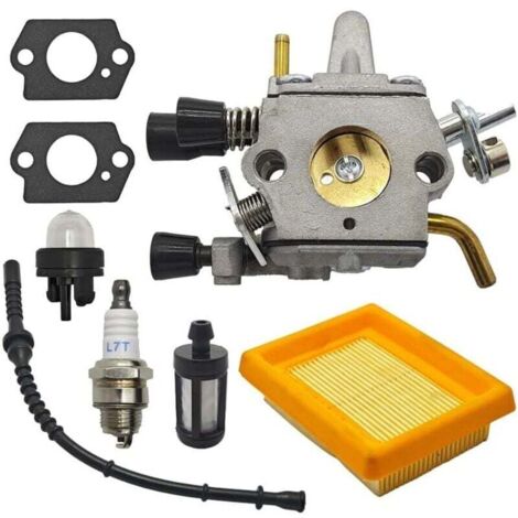 Carburatore Ulisem Con Filtro Dell'aria, Candela E Tubo Del Carburante Per Stihl H24d Fs48 Fs52 Fs56 Fs62 Fs66 Fs81 Fs86 Fs88 Fs106 Br400 Walbro Wt 45 Sostituisce 4126 120 0600 36240454