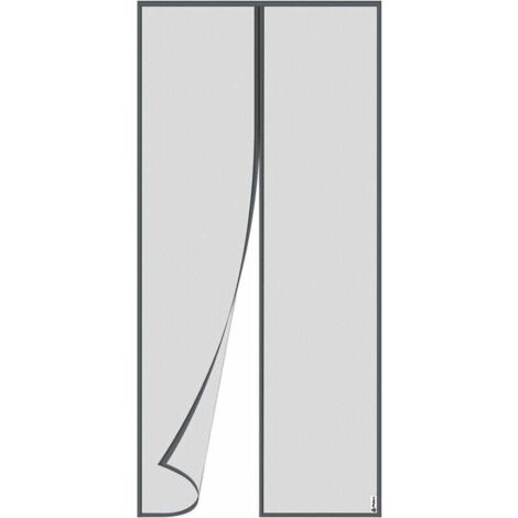 Zanzariera magnetica per porta, 36 x 82 pollici, tenda zanzariera nera, tenda zanzariera magnetica per porte e finestre, anti-zanzare e mosche (grigio, 90x210 cm) (1/4)