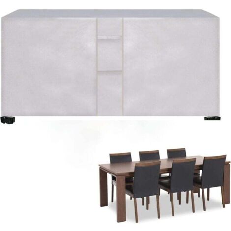 Telo coprimobili 170x94x70cm Telo coprimobili impermeabile in tessuto Oxford 420D Telo coprimobili in tessuto Oxford per tavolo, divano, poltrona reclinabile, sedie (argento) (1/4)