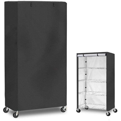 Copertura per scaffali di stoccaggio, coperture resistenti per ripiani in metallo, antivento, regolabile, copertura organizer portatile per magazzino, ingresso, garage, camera da letto
