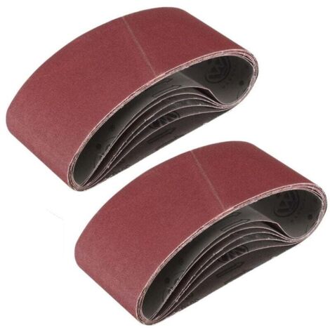 Confezione da 10 nastri abrasivi, 100 mm x 915 mm, grana 150, ossido di alluminio - Per la lavorazione del legno, lucidatura dei metalli, affilatura dei coltelli (1/4)