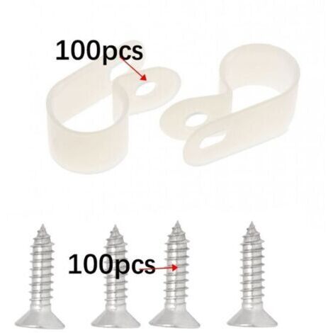 CAVO P-CLIP DIAMETRO 11,6 mm NYLON, con viti (Prezzo per una confezione da 100)