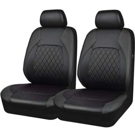 Set completo di 2 coprisedili universali per auto, coprisedili in pelle impermeabili, set di coprisedili anteriori per la maggior parte di furgoni, SUV e berline