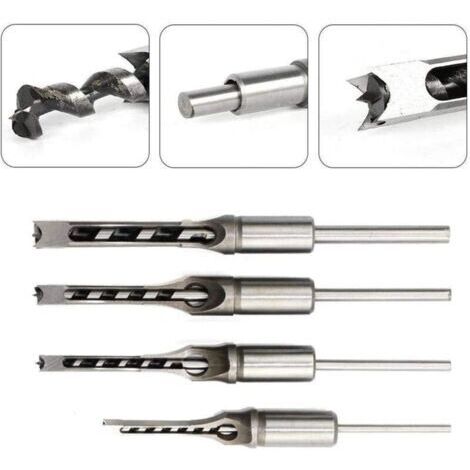 punte elicoidali HSS, lavorazione del legno, quadrate, utensili per foratura, mortase quadrate, foro quadrato (1/3)