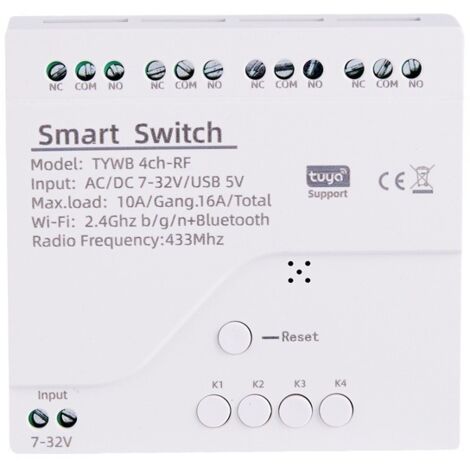 Modulo intelligente di commutazione WiFi Graffiti, comando remoto con blocco alternato, 4 relè, comando vocale, tensione di alimentazione 7-32 V / 220 V della marca deng  ALOVEZ (1/4)