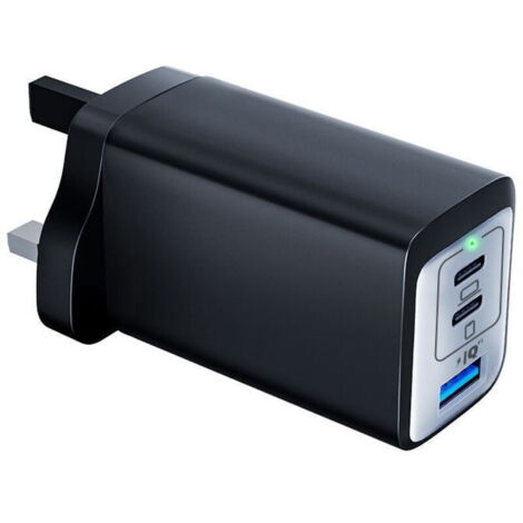 Caricatore USB-C da 65 W, 3 porte con tecnologia PPS, compatto e ultraleggero (735 g), compatibile con MacBook Pro/Air, iPad Pro, iPhone 16/16 Plus/16 Pro, certificato CE e RoHS