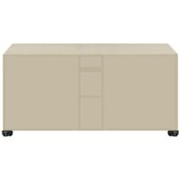 Copertura per mobili da giardino rettangolare 87x87x77cm, copertura protettiva per mobili da giardino, tessuto Oxford 420D, resistente a vento, pioggia, raggi UV e strappi (beige)