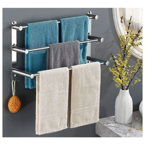 Alise Toalleros Dobles De Baño, Toalleros Para Baño, Soporte De Pared Para Toallas De Acero Inoxidable Sus304 Resistente Toallero Niquel