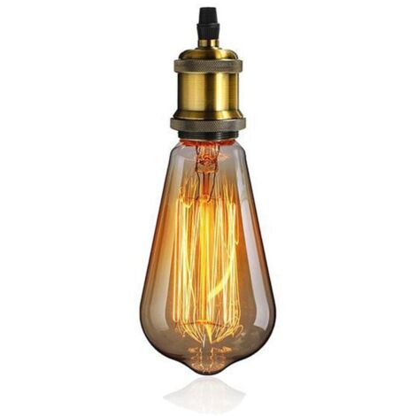 💡 Mextronic Portalámparas Vintage E27 Latón – Toque Industrial Para Tu Lámpara Edison (Max 40W)