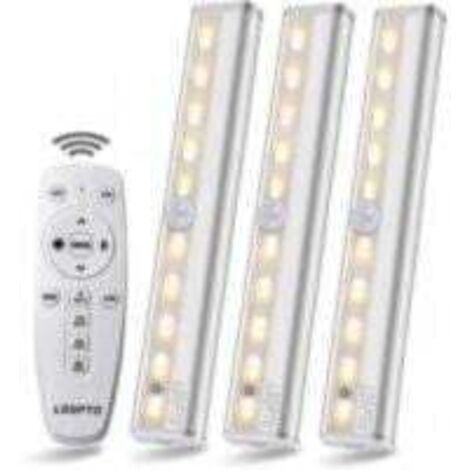 ZVD Lampe LED sans Fil 3 Packs avec Télécommande - Pour Chambres, Armoires, Vitrines, Aucun Câblage Requis
