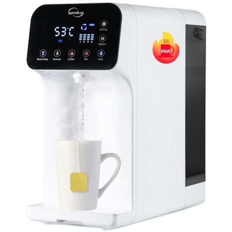 iSpring RCD100 Système RO de Comptoir 5 Étapes avec Eau Chaude Instantanée et UV, 100 GPD